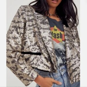 We The Free / Free People Ari Sequin Blazer XS